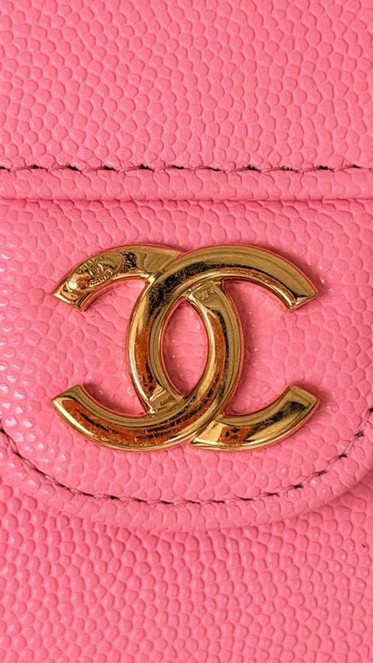 Chanel Clutch with Leather Strap   Grained Shiny Calfskin & Gold-Tone Metal,pink AP5068 11.5x17x5cm-duoc-ban-tai-Hvip Bags and Accessories