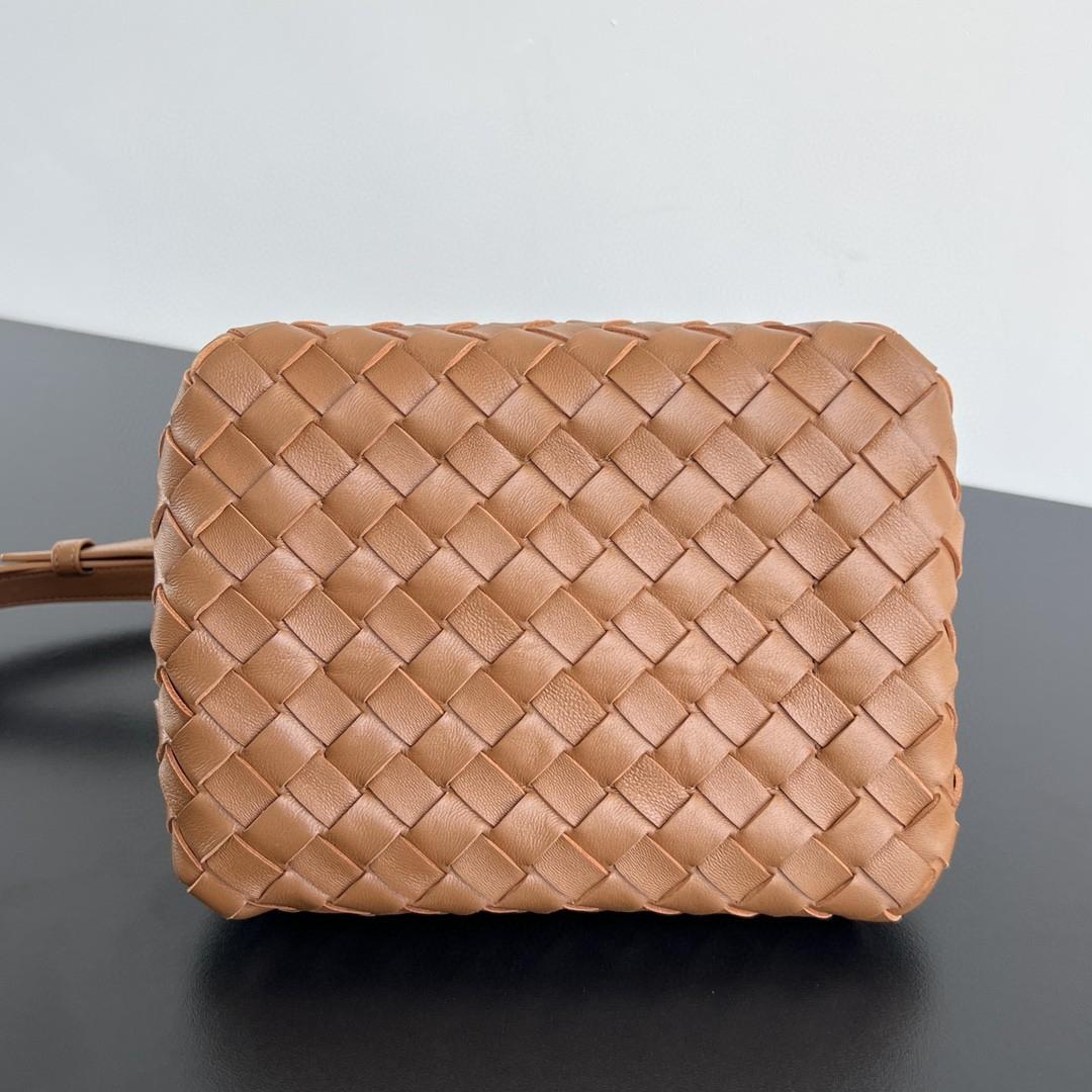Bottega Veneta Small Parachute Intrecciato brown 796569 21X17X16.5cm-duoc-ban-tai-Hvip Bags and Accessories