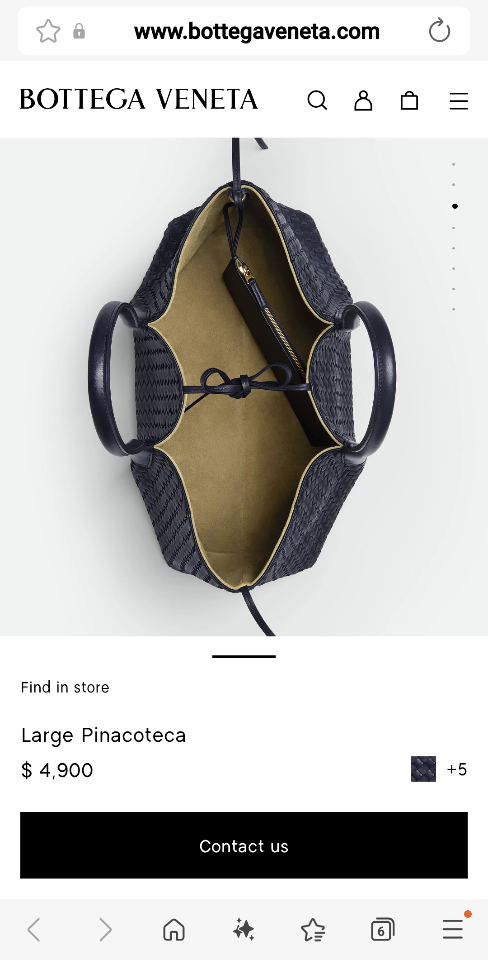 Bottega Veneta Large Pinacoteca Nocturnal/mud 817166 23*43*14.5cm-duoc-ban-tai-Hvip Bags and Accessories