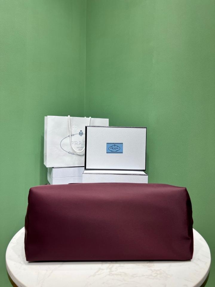 Prada Re-Edition 1978 medium Re-Nylon and Saffiano leather tote bag burgundy 1BG555 35x26x15cm-duoc-ban-tai-Hvip Bags and Accessories