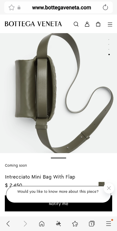 Bottega Veneta Intrecciato Mini Bag With Flap Crocodile 857931 20x12x6.5cm-duoc-ban-tai-Hvip Bags and Accessories