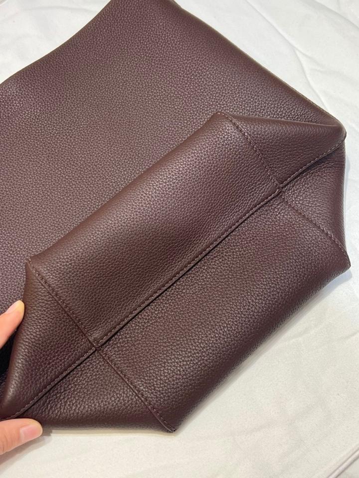 The Row Medium N/S Park Tote Bag in Leather Dark brown 30X28X15.5cm-duoc-ban-tai-Hvip Bags and Accessories