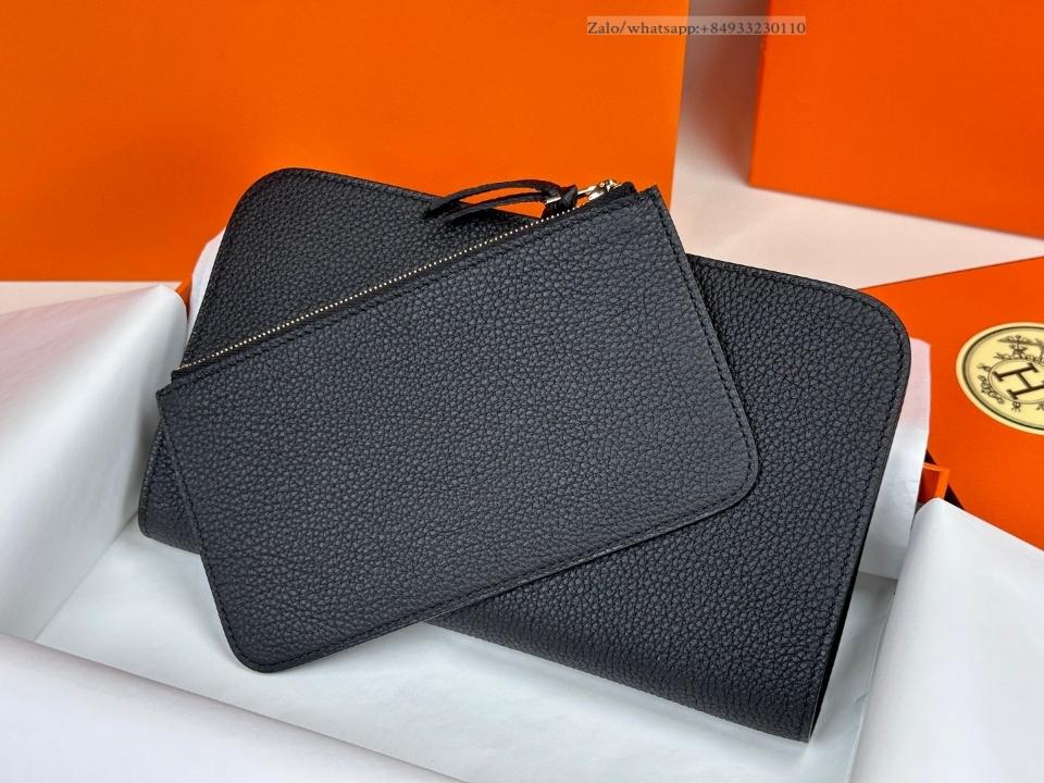 Hermès Dogon Duo wallet noir togo GHW -duoc-ban-tai-Hvip Bags and Accessories