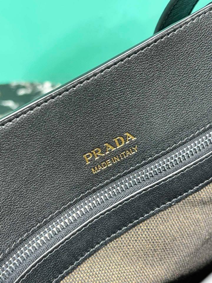 Prada leather tote bag black 2VG122 38x42x17cm-duoc-ban-tai-Hvip Bags and Accessories