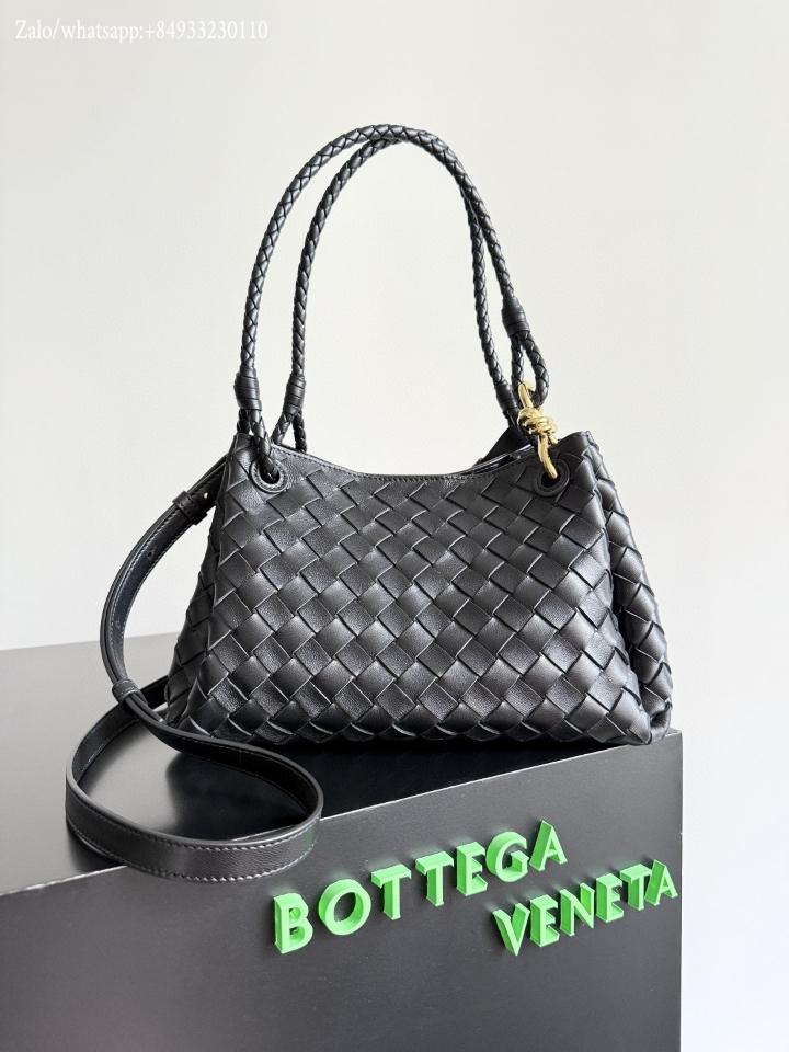 Bottega Veneta medium Parachute black 835921 29.5x17.5x18.5 cm -duoc-ban-tai-Hvip Bags and Accessories
