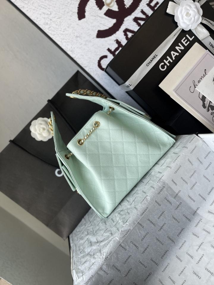 CHANEL 25 Small Handbag grained Calfskin & gold-tone tone Metal,light blue AS5293 30-26-14cm-duoc-ban-tai-Hvip Bags and Accessories