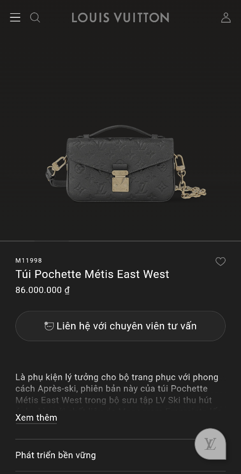 Louis Vuitton M11998
Túi Pochette Métis East West21.5*13.5*6CM L1-duoc-ban-tai-Hvip Bags and Accessories