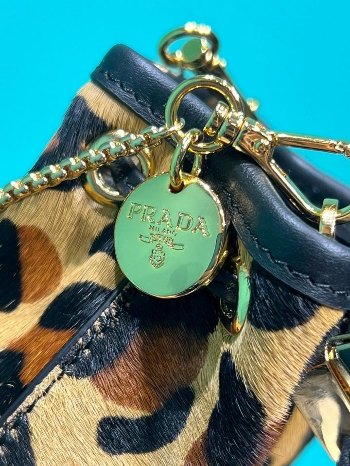 Prada Printed leather mini pouch honey 1NR016 10x12x7cm-duoc-ban-tai-Hvip Bags and Accessories