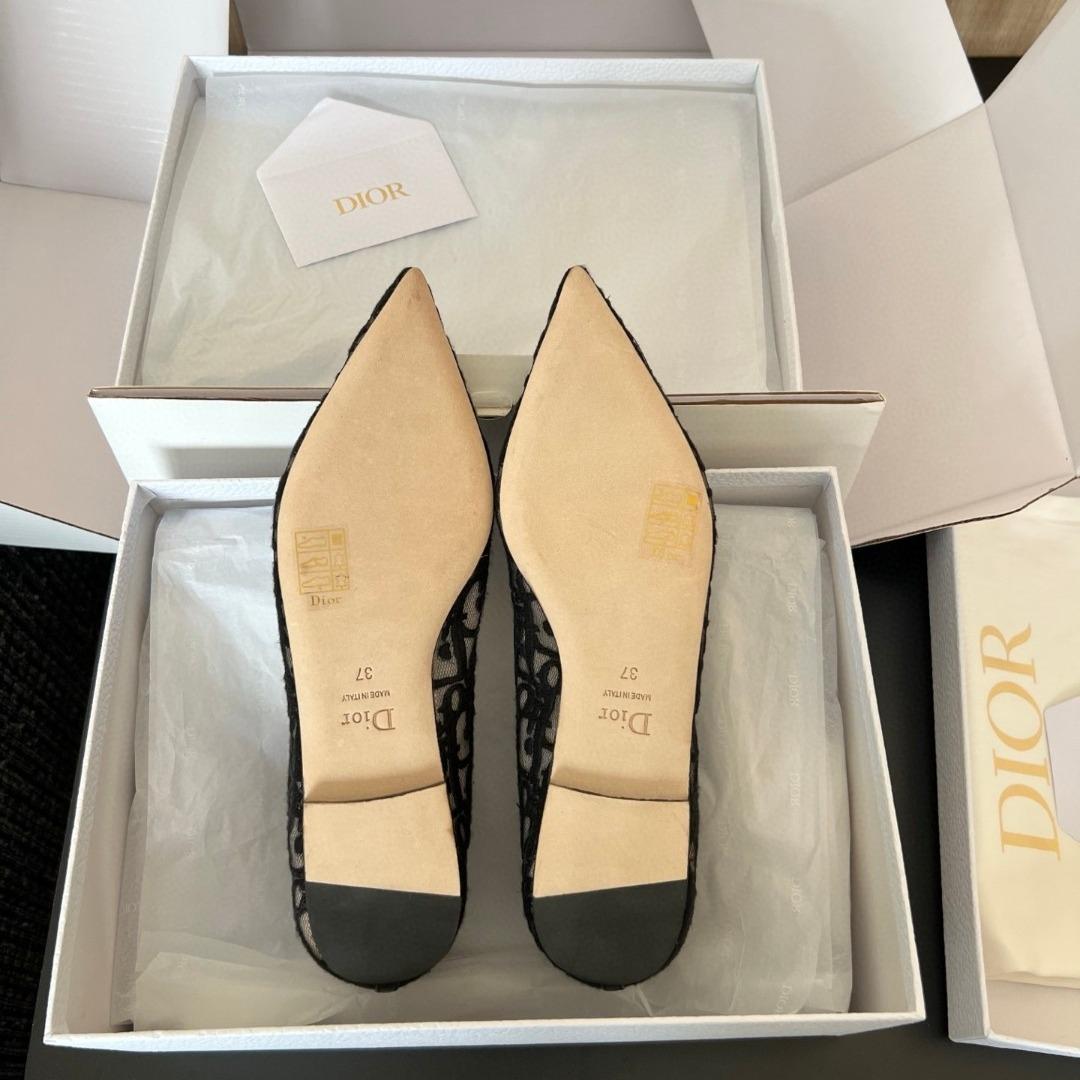 Dior Adiorable flat shoes Dior Oblique Embroidered Mesh-duoc-ban-tai-Hvip Shoes and Clothes