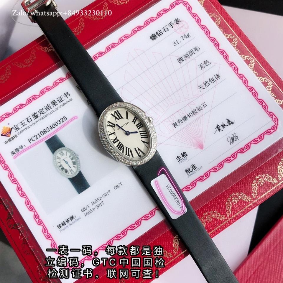 Cartier BAIGNOIRE WATCH, SMALL MODEL - WB520008 Real diamonds -duoc-ban-tai-Hvip Bags and Accessories