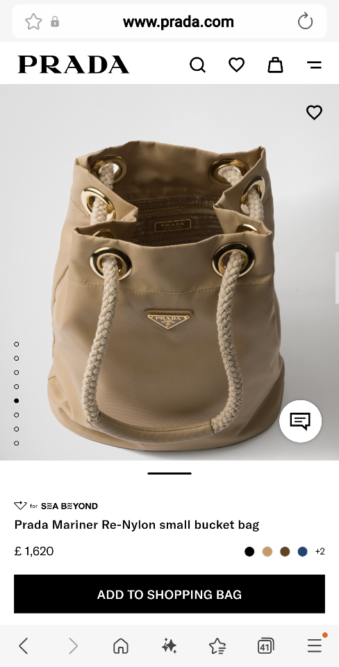 Prada Mariner Re-Nylon small bucket bag caramel 1BE082 23.5x28x16.5cm-duoc-ban-tai-Hvip Bags and Accessories