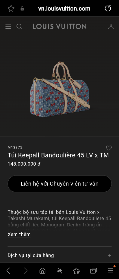 Louis Vuitton M13875
Túi Keepall Bandoulière 45 LV x TM


27 x 20 x 45 Lv1-duoc-ban-tai-Hvip Bags and Accessories
