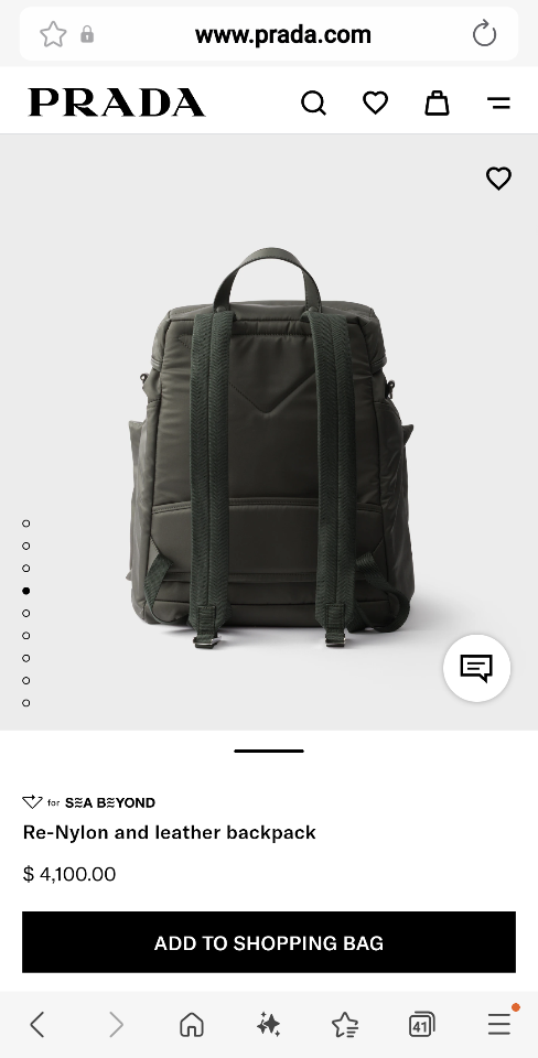 Prada Re-Nylon backpack grey 2VZ108 30x38x17cm-duoc-ban-tai-Hvip Bags and Accessories