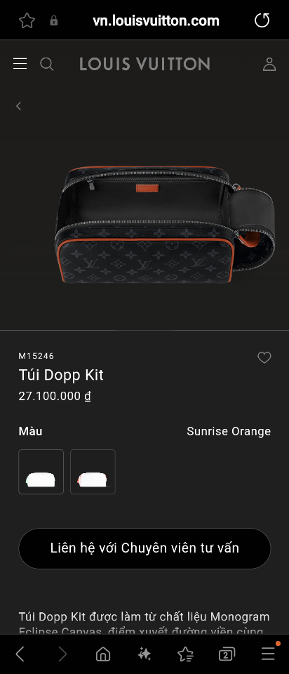 Louis Vuitton M15246
Túi Dopp Kit 28 x 15 x 16.5cm -duoc-ban-tai-Hvip Bags and Accessories
