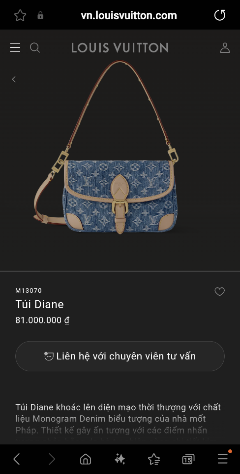 Louis Vuitton M13070
Túi Diane15*9*24CM (L1)-duoc-ban-tai-Hvip Bags and Accessories