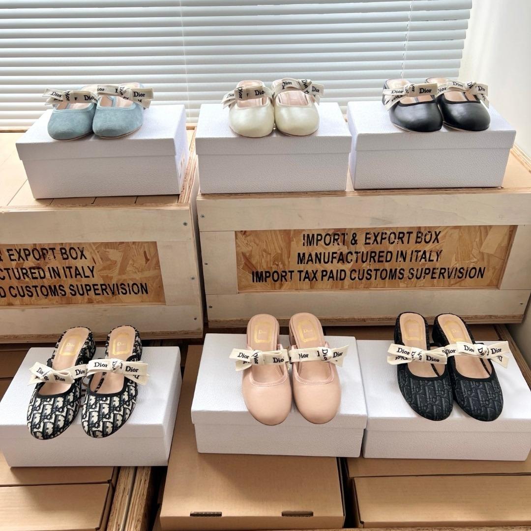 Dior J'adior mule heels cotton Embroidered-duoc-ban-tai-Hvip Shoes and Clothes