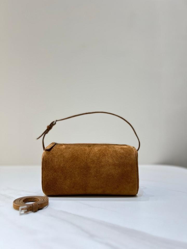 The Row 90's Bag in Nubuck dark brown 19.5x10x8cm -duoc-ban-tai-Hvip Bags and Accessories