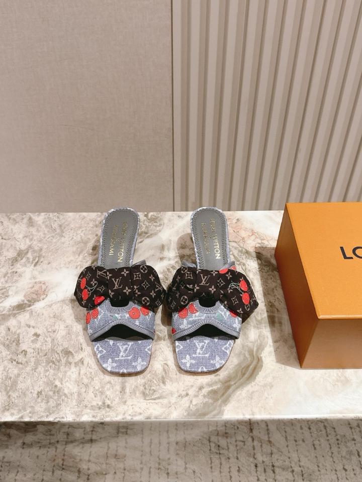 Louis Vuitton LV x TM Cherie Mules grey 🍒55mm (1) -duoc-ban-tai-Hvip Shoes and Clothes