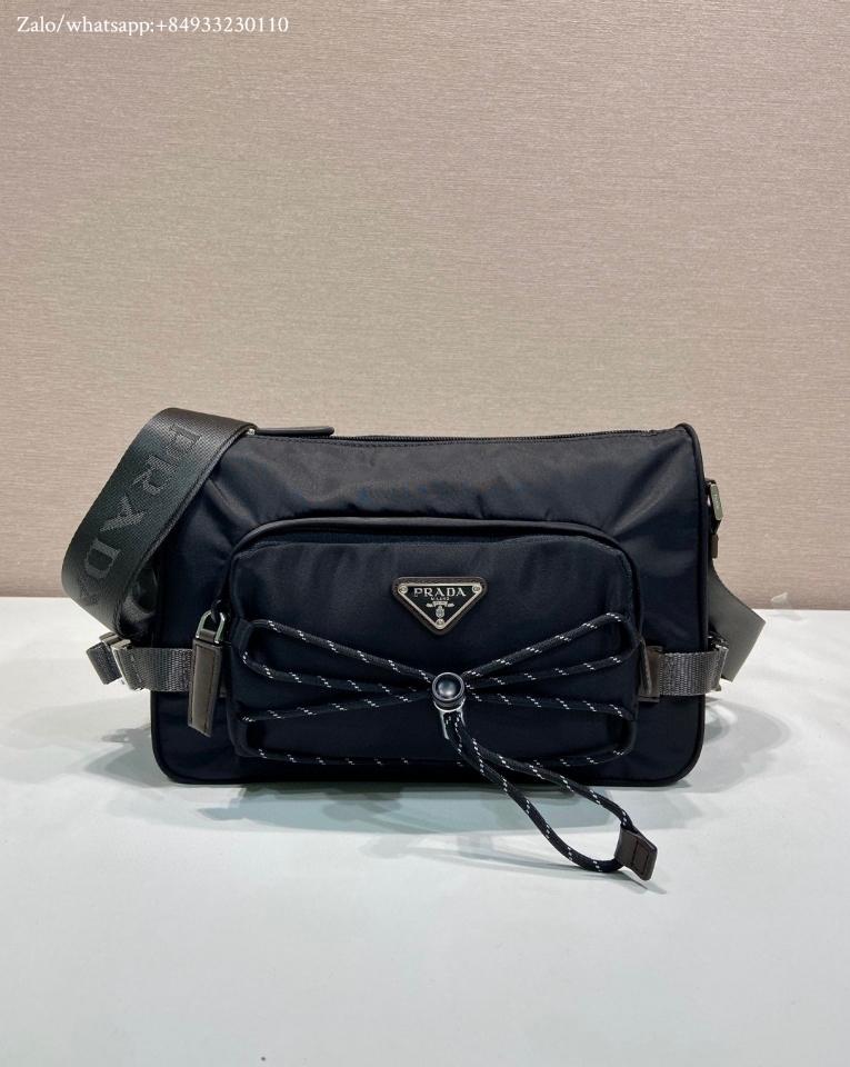 Prada Speedrock Re-Nylon and leather shoulder bag black 2VH192 28x17.5x10cm-duoc-ban-tai-Hvip Bags and Accessories