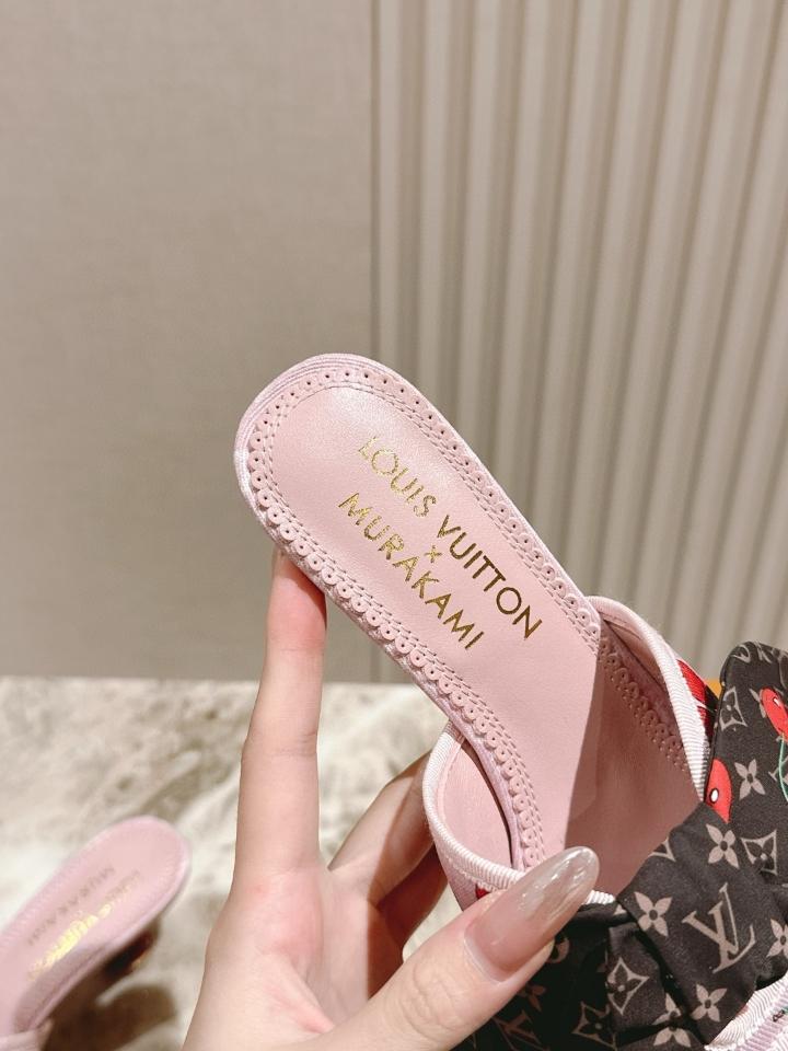 Louis Vuitton LV x TM Cherie Mules pink 55mm (1)-duoc-ban-tai-Hvip Shoes and Clothes