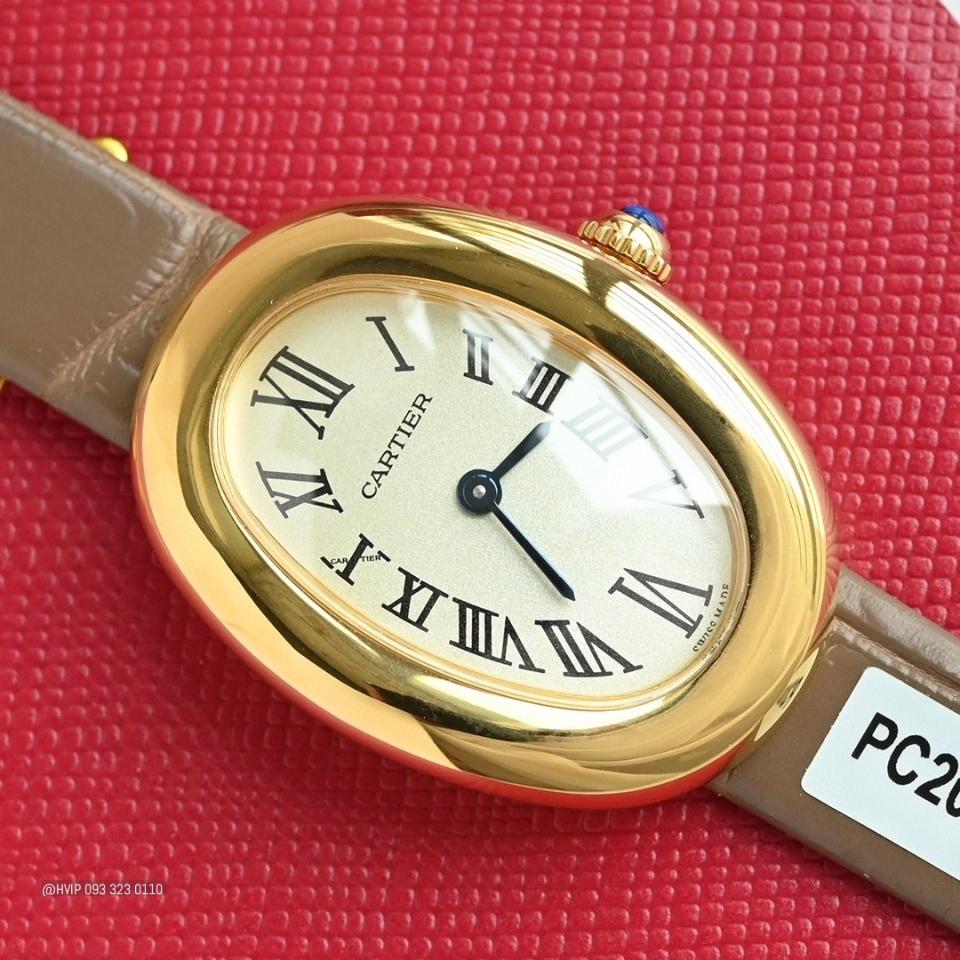 Cartier BAIGNOIRE WATCH Small model, quartz movement, yellow gold WGBA0007 -duoc-ban-tai-Hvip Bags and Accessories