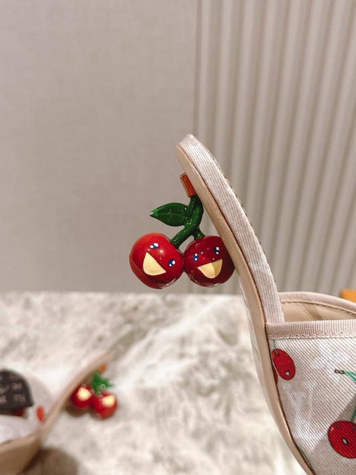 Louis Vuitton LV x TM  Cherie Mules beige 🍒55mm (1) -duoc-ban-tai-Hvip Shoes and Clothes