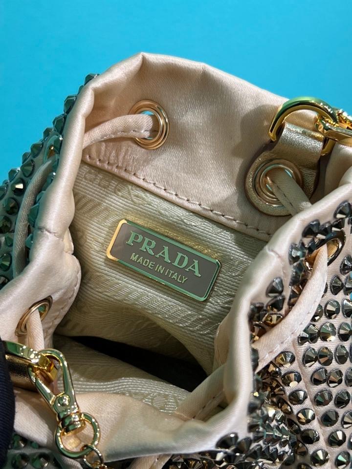 Prada Satin mini-pouch with crystals caramel 1NR016 10x12x7cm-duoc-ban-tai-Hvip Bags and Accessories
