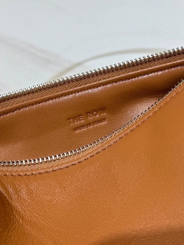 The Row 90's Bag in smooth calfskin Leather brown 19.5x10x 8cm -duoc-ban-tai-Hvip Bags and Accessories
