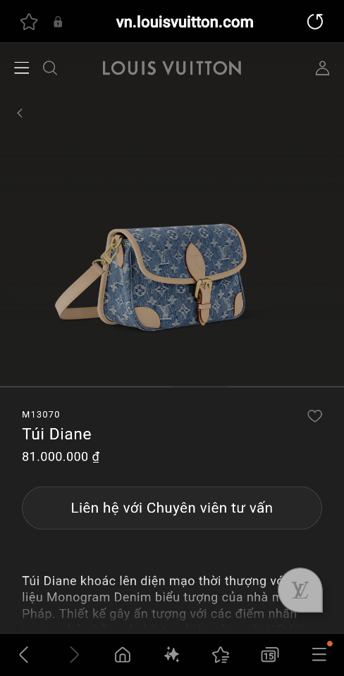 Louis Vuitton M13070
Túi Diane15*9*24CM (L1)-duoc-ban-tai-Hvip Bags and Accessories
