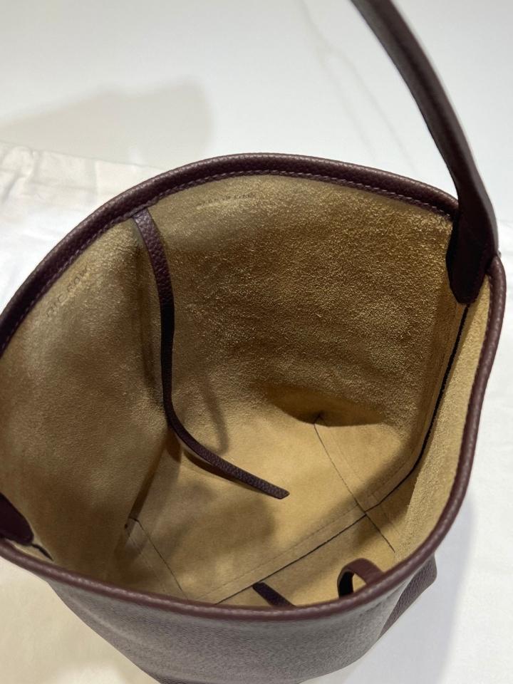 The Row Small N/S Park Tote Bag in Leather  dark brown 24X22X11cm -duoc-ban-tai-Hvip Bags and Accessories