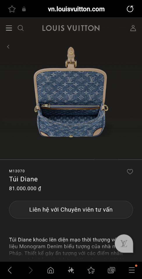 Louis Vuitton M13070
Túi Diane15*9*24CM (L1)-duoc-ban-tai-Hvip Bags and Accessories