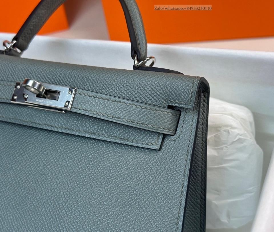Hermès Kelly mini Vert Amanda epsom PHW -duoc-ban-tai-Hvip Bags and Accessories
