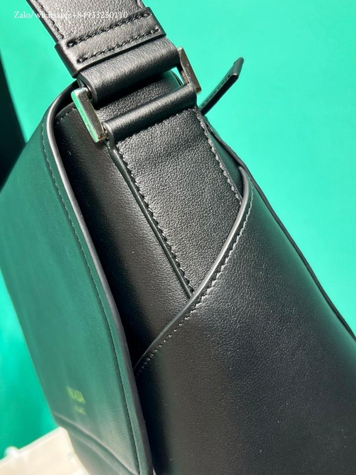 Prada medium leather shoulder bag black 2VD069 22x22x12cm-duoc-ban-tai-Hvip Bags and Accessories
