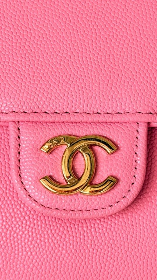 Chanel Clutch with Leather Strap   Grained Shiny Calfskin & Gold-Tone Metal,pink AP5068 11.5x17x5cm-duoc-ban-tai-Hvip Bags and Accessories