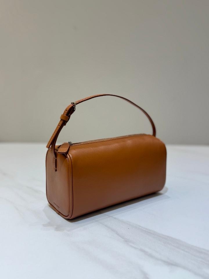 The Row 90's Bag in smooth calfskin Leather brown 19.5x10x 8cm -duoc-ban-tai-Hvip Bags and Accessories