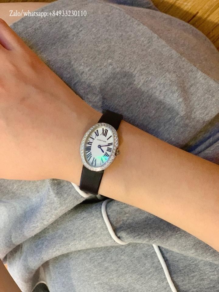 Cartier BAIGNOIRE WATCH, SMALL MODEL - WB520008 Real diamonds -duoc-ban-tai-Hvip Bags and Accessories