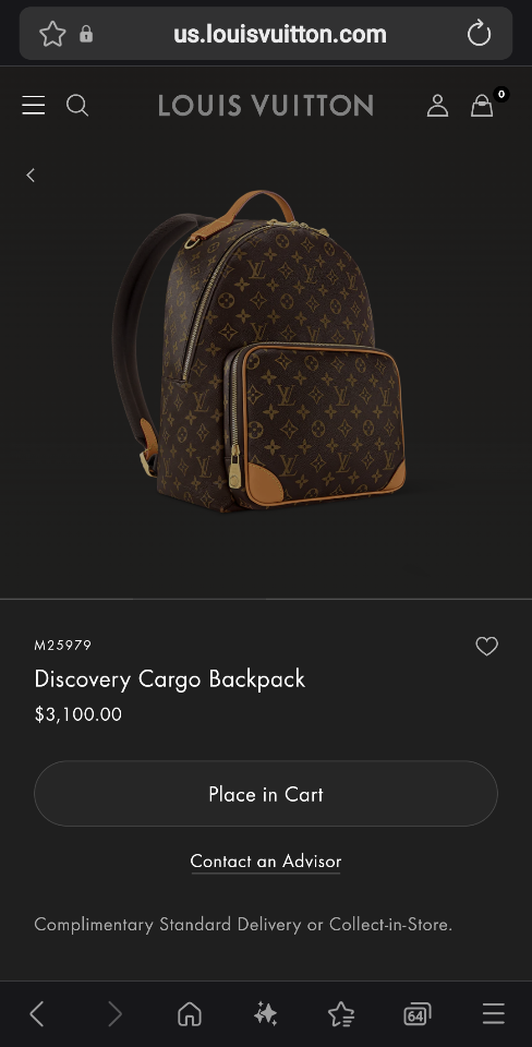 Louis Vuitton M25979
Discovery Cargo Backpack 39 x 19 x 30 cm-duoc-ban-tai-Hvip Bags and Accessories