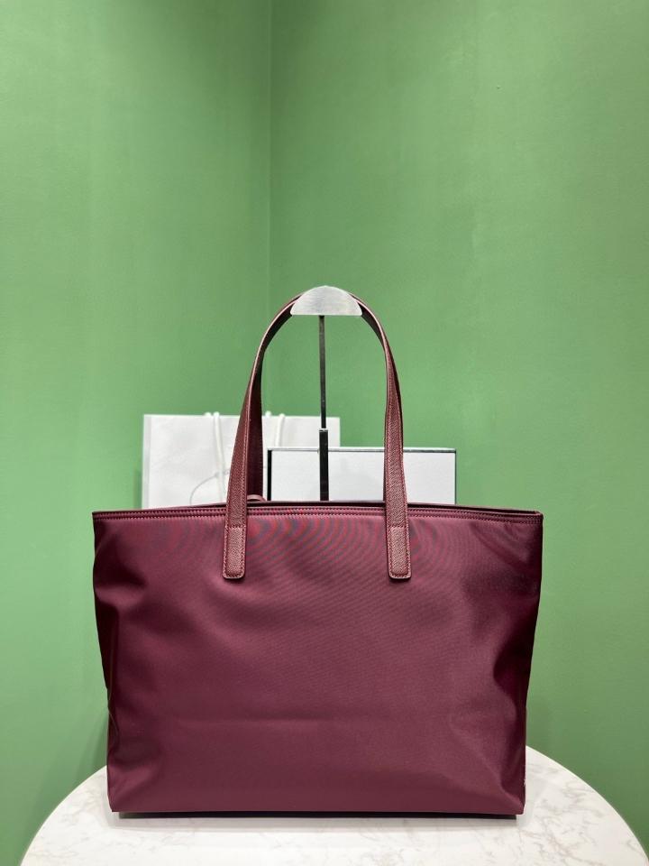 Prada Re-Edition 1978 medium Re-Nylon and Saffiano leather tote bag burgundy 1BG555 35x26x15cm-duoc-ban-tai-Hvip Bags and Accessories