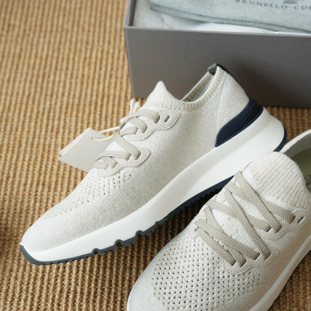 Brunello Cucinelli Cotton chiné knit runners panama 262MZUKISO250-duoc-ban-tai-Hvip Shoes and Clothes