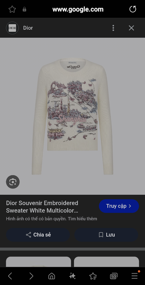 Dior Souvenir Embroidered Sweater
White Multicolor Cashmere Knit
544S57PR331-duoc-ban-tai-Hvip Shoes and Clothes