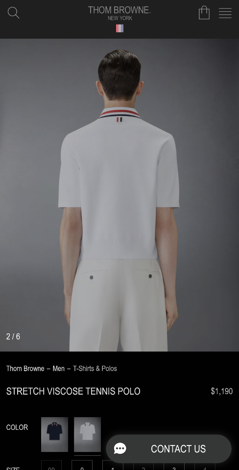 Thom Browne STRETCH VISCOSE TENNIS POLO white-duoc-ban-tai-Hvip Shoes and Clothes