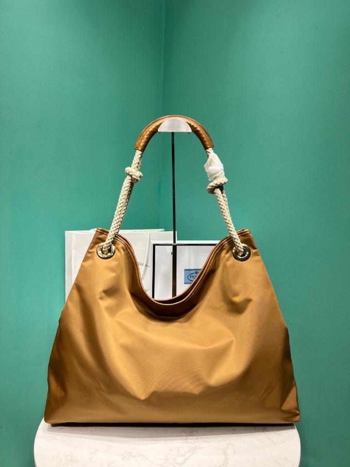 Prada Mariner large Re-Nylon shoulder bag Brandy 1BC244 48x39x14cm-duoc-ban-tai-Hvip Bags and Accessories