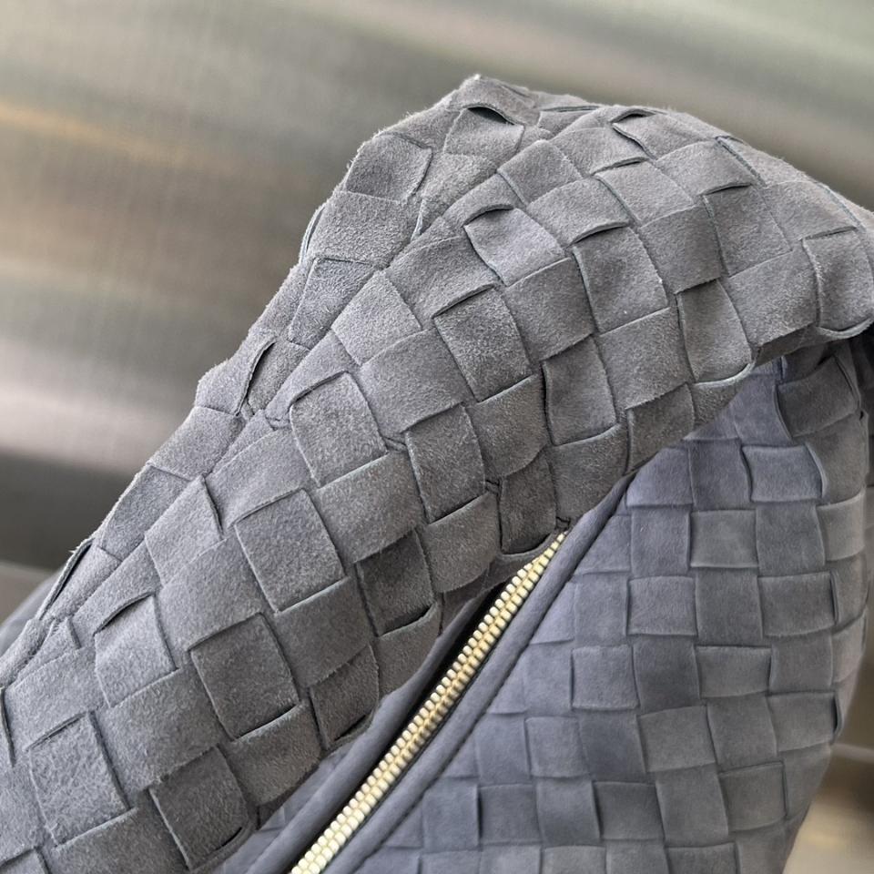 Bottega Veneta Jodie dark grey suede 600261 48x40x16cm-duoc-ban-tai-Hvip Bags and Accessories