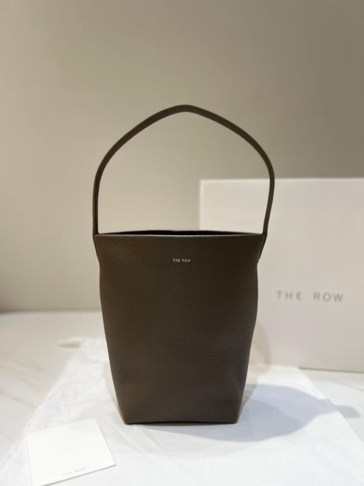 The Row Small N/S Park Tote Bag in Leather  dark Olive 24X22X11cm-duoc-ban-tai-Hvip Bags and Accessories