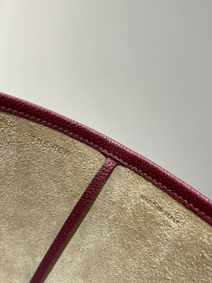 The Row Small N/S Park Tote Bag in Leather Burnt  wood 24X22X11cm -duoc-ban-tai-Hvip Bags and Accessories