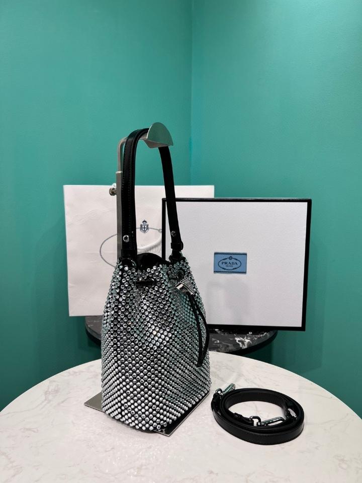 Prada 
Mini crystal-studded satin bag Crystal 1BE067 16x2110cm-duoc-ban-tai-Hvip Bags and Accessories