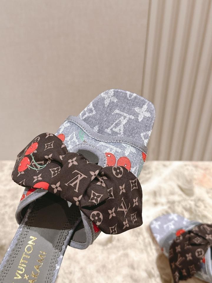 Louis Vuitton LV x TM Cherie Mules grey 🍒55mm (1) -duoc-ban-tai-Hvip Shoes and Clothes