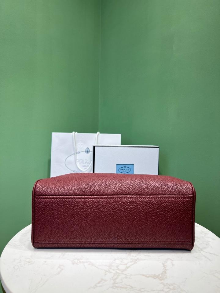 Prada Large leather top-handle bag red 1BB148 33x22x14 cm -duoc-ban-tai-Hvip Bags and Accessories