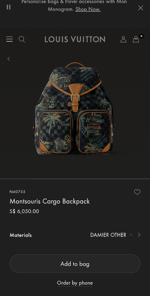 Louis Vuitton N40755
Montsouris Cargo Backpack 40 x 17 x 34cm-duoc-ban-tai-Hvip Bags and Accessories