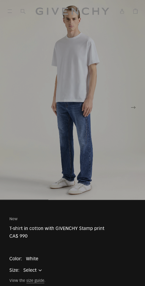 Givenchy T-shirt in cotton with GIVENCHY Stamp print white BM71NK3YRJ100-duoc-ban-tai-Hvip Shoes and Clothes